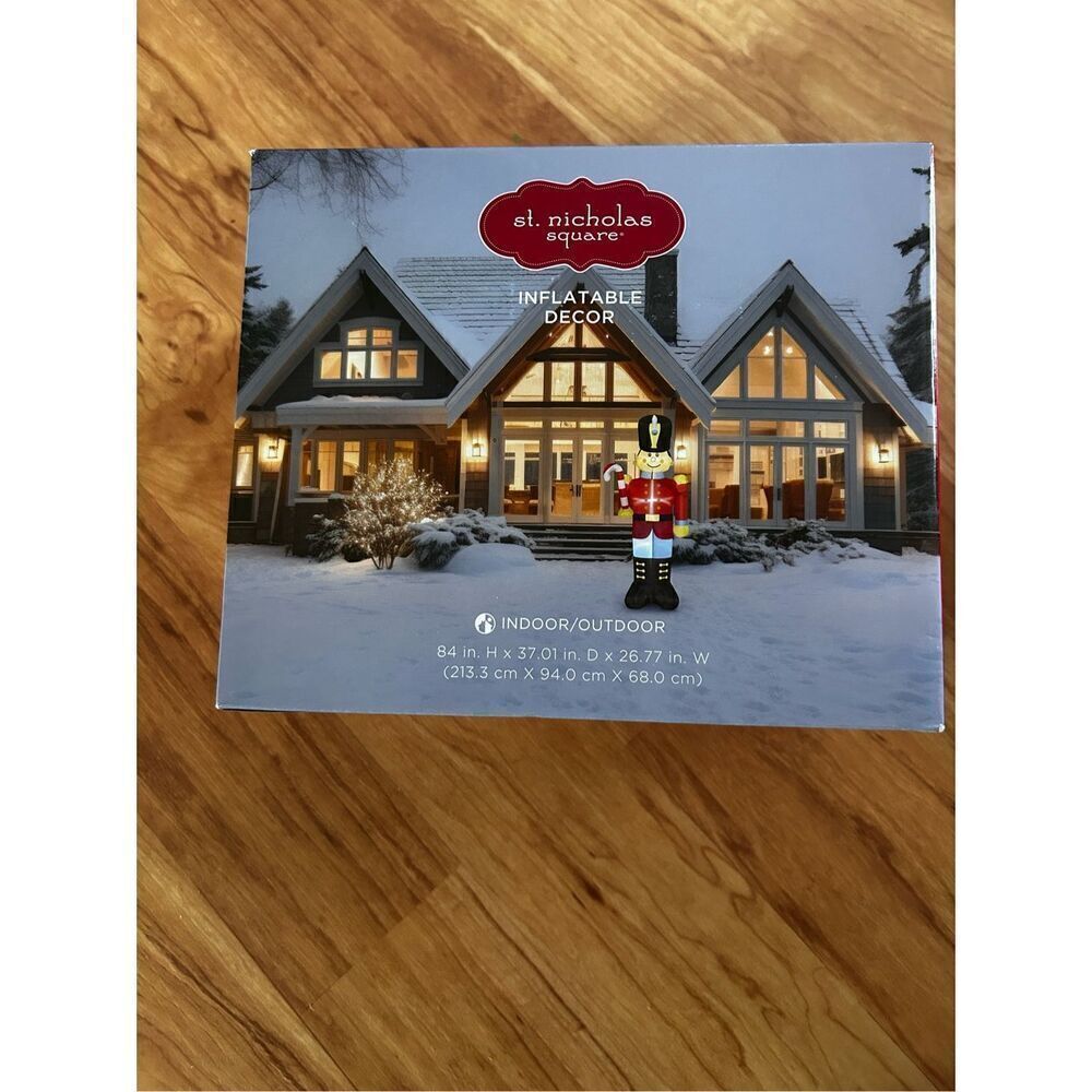 St. Nicholas Square 7 Ft. LED Nutcracker Inflatable Outdoor Decor